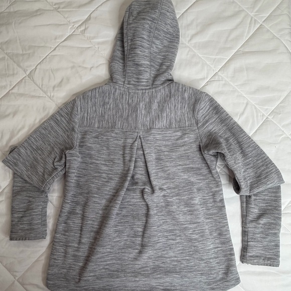 Mountain HardWear Women's Small Hoodie Fleece Jacket Snap Front Grey Cozy Gray - Picture 9 of 11
